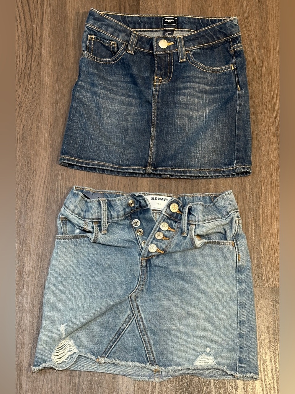 Girls Denim Skirt Bundle Size 6 6/7 Gap Kids Old Navy Distressed Jean